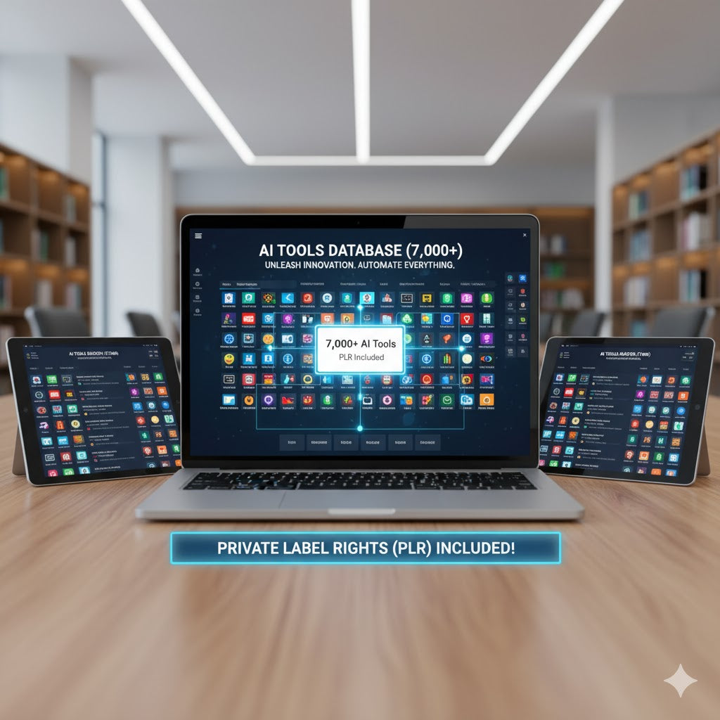 AI Tools Database (7,000+) - Alpha Digital Kit - plr - bundle - business