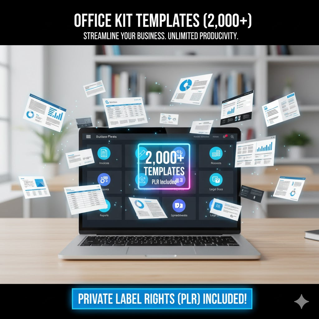 Office Kit Templates (2,000+) - Alpha Digital Kit - plr - bundle - business