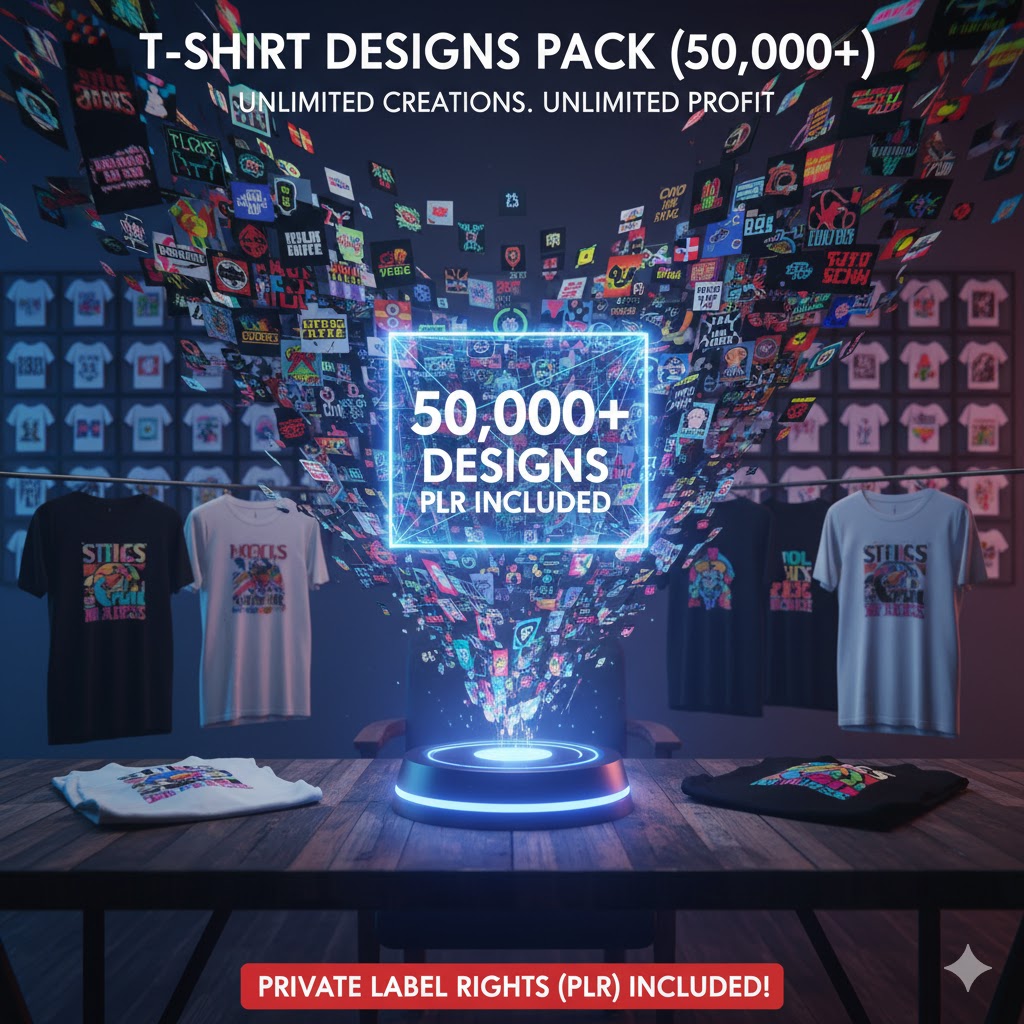 T-Shirt Designs Pack (50,000+) - Alpha Digital Kit - plr - bundle - business