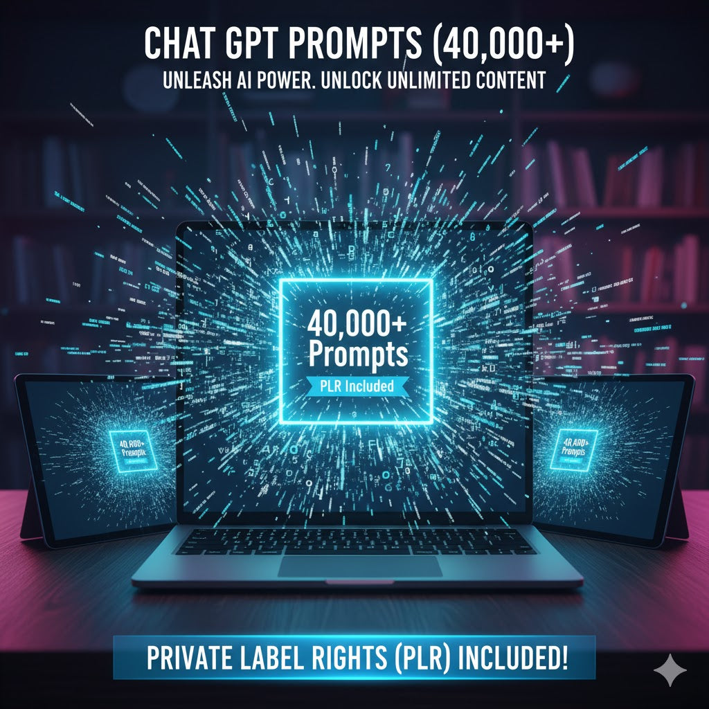 Chat GPT Prompts (40,000+) - Alpha Digital Kit - plr - bundle - business